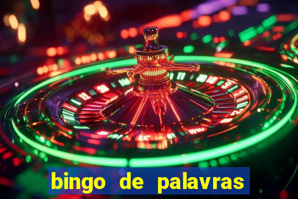 bingo de palavras 3 ano